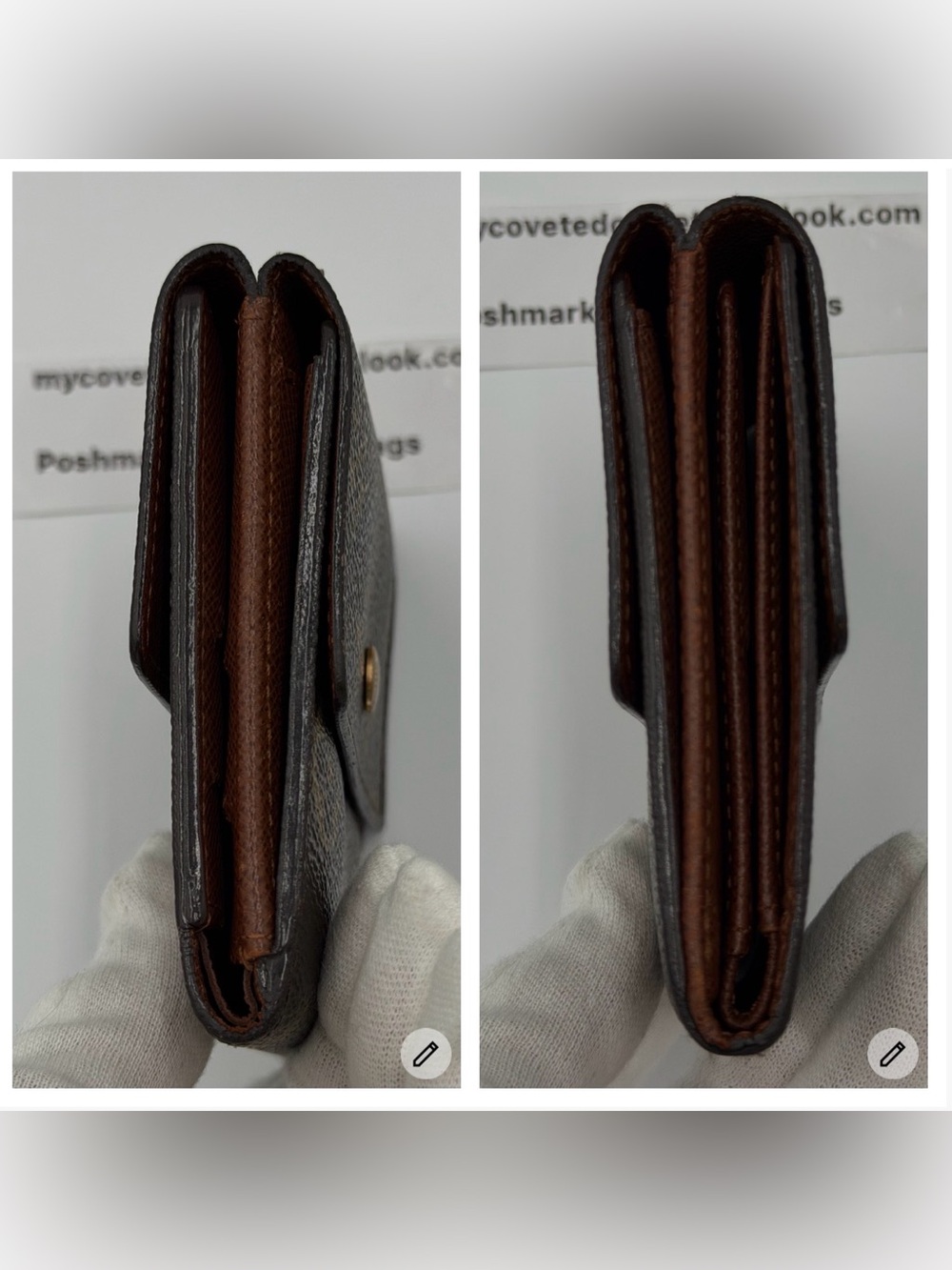 Louis Vuitton Monogram W-Hook Compact Wallet Great Condition w/Entrupy COA - Picture 12 of 15